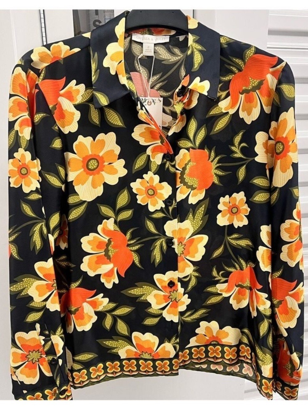 Chelsea & Violet Print Blouse NWT $128